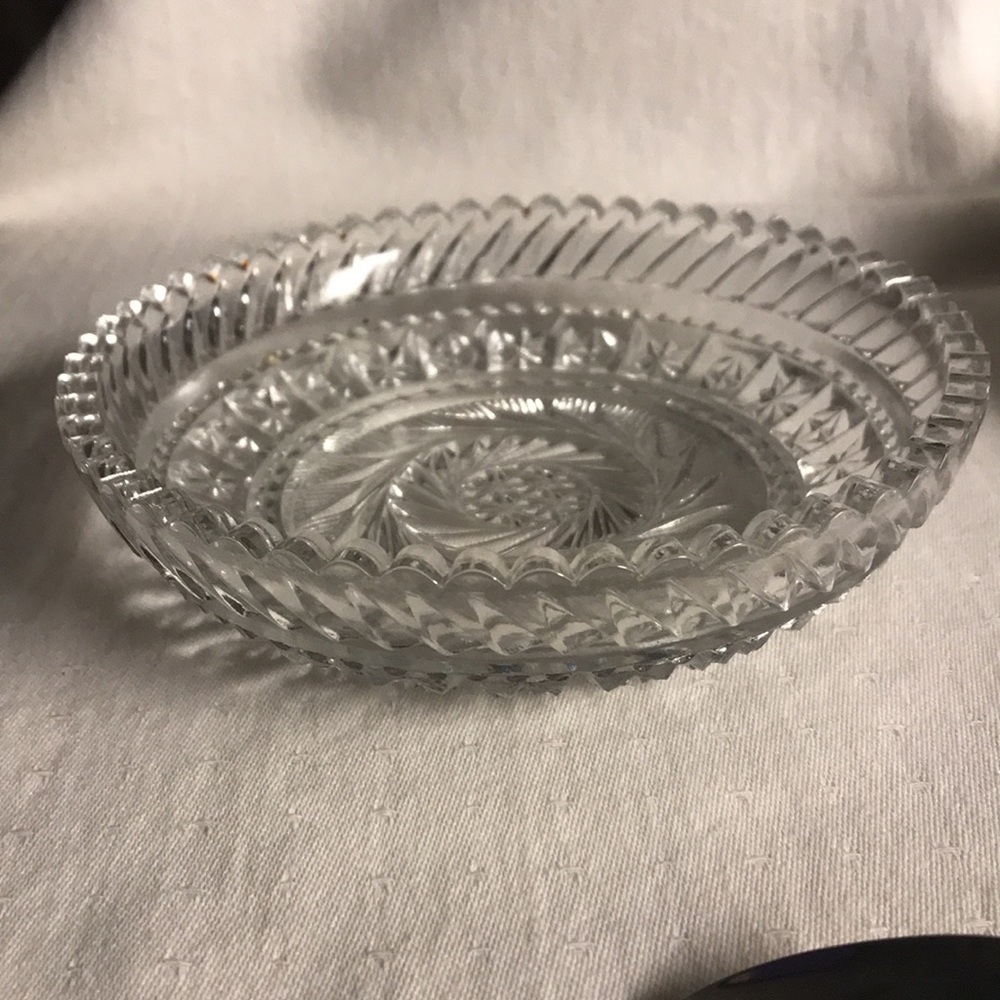 2 Vintage Fostoria Cut Glass Serving Dish/Bowls with Spoons in Original Boxes. - Picture 5 of 7